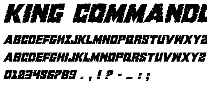 King Commando Italic font